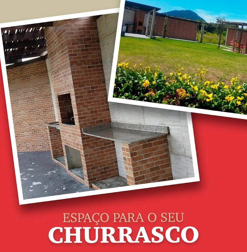 Espaço de churrasqueira do Condomínio Dom Village