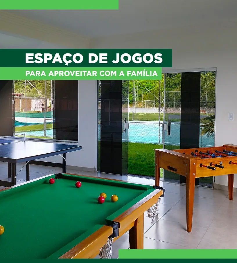Salão de jogos do Condomínio Dom Village